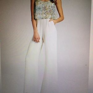 BCBG generation jumpsuit-ruffle floral tank size 4
